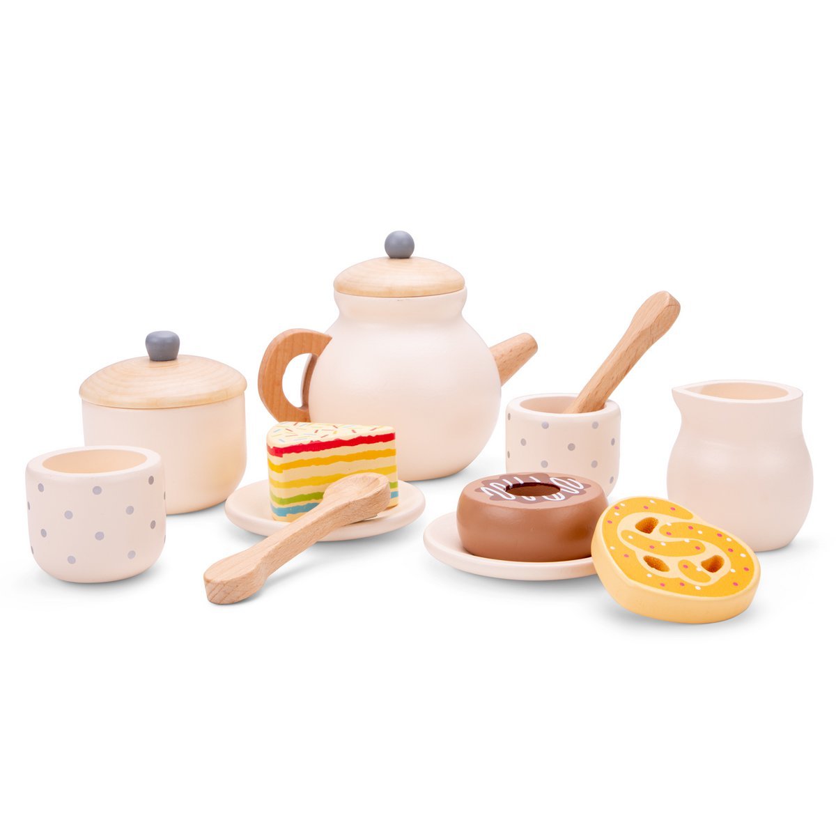 Woet - Houten Theeservies - Crème - 14 - delig - Little Things