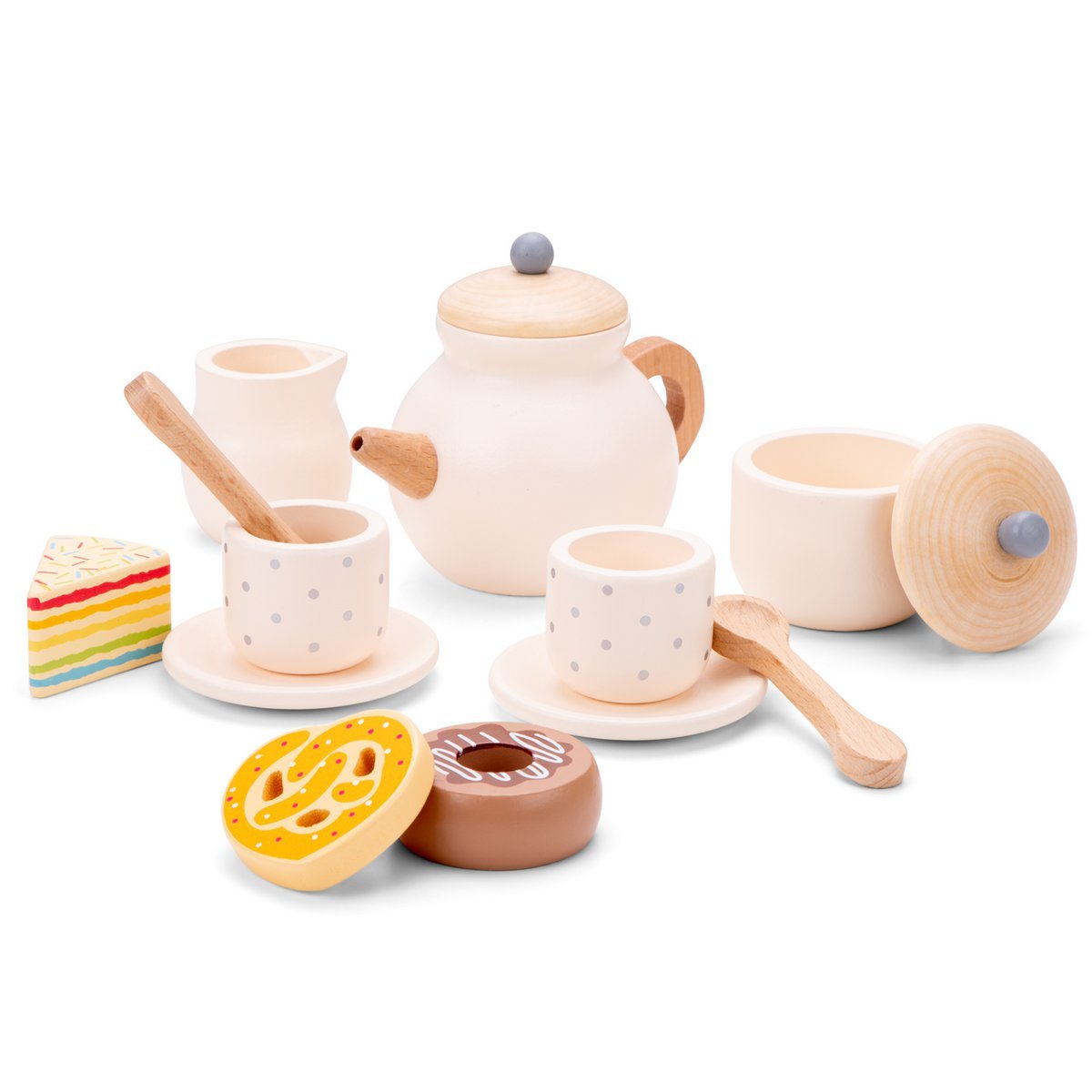 Woet - Houten Theeservies - Crème - 14 - delig - Little Things